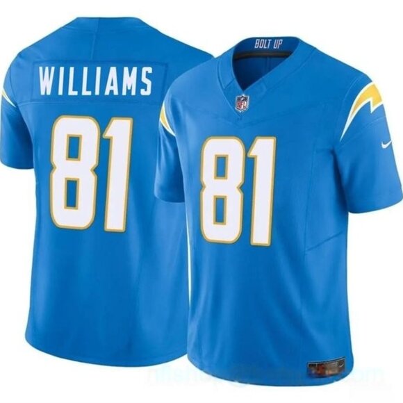 Mens Youths Kids Womens Mike Williams Blue Vapor Stitched Jersey